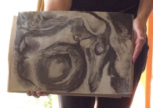 Charcoal painting